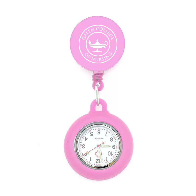 GCN-183 | Pink Retractable Nurse Watch